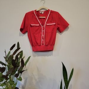 Red 50s style top